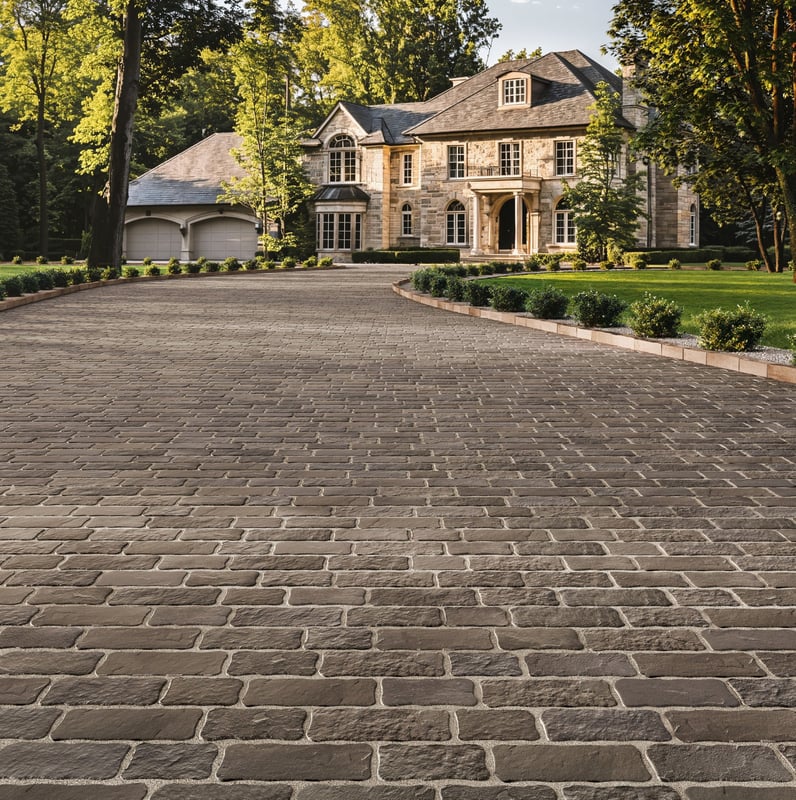 A close-up of a sealed paver showing the depth of the finish.