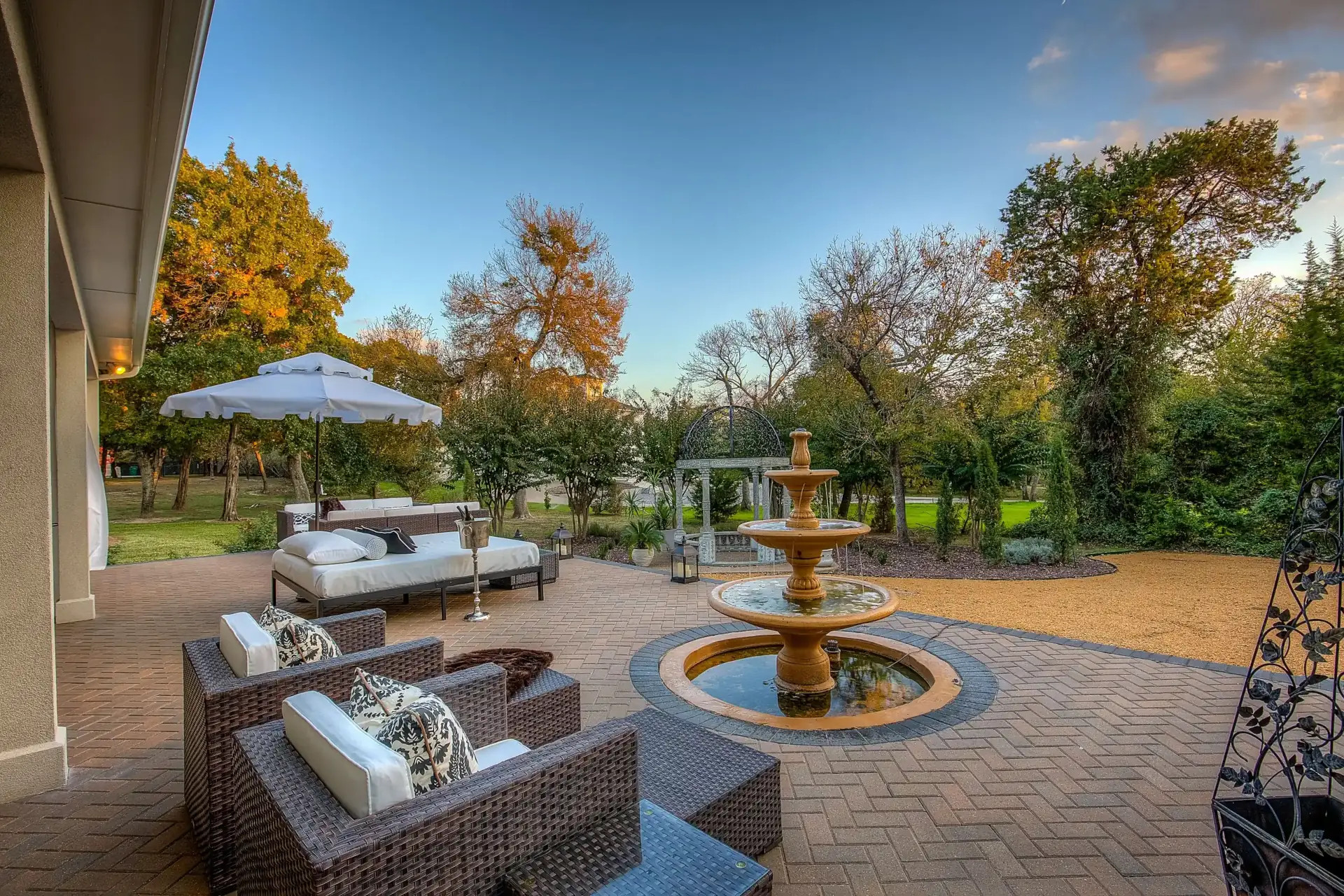 A paver patio in central Austin, sealed for color and stain protection.